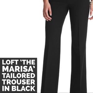 LOFT Tailored Marisa Trouser Pant in Black